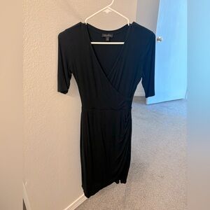 Black wrap dress
